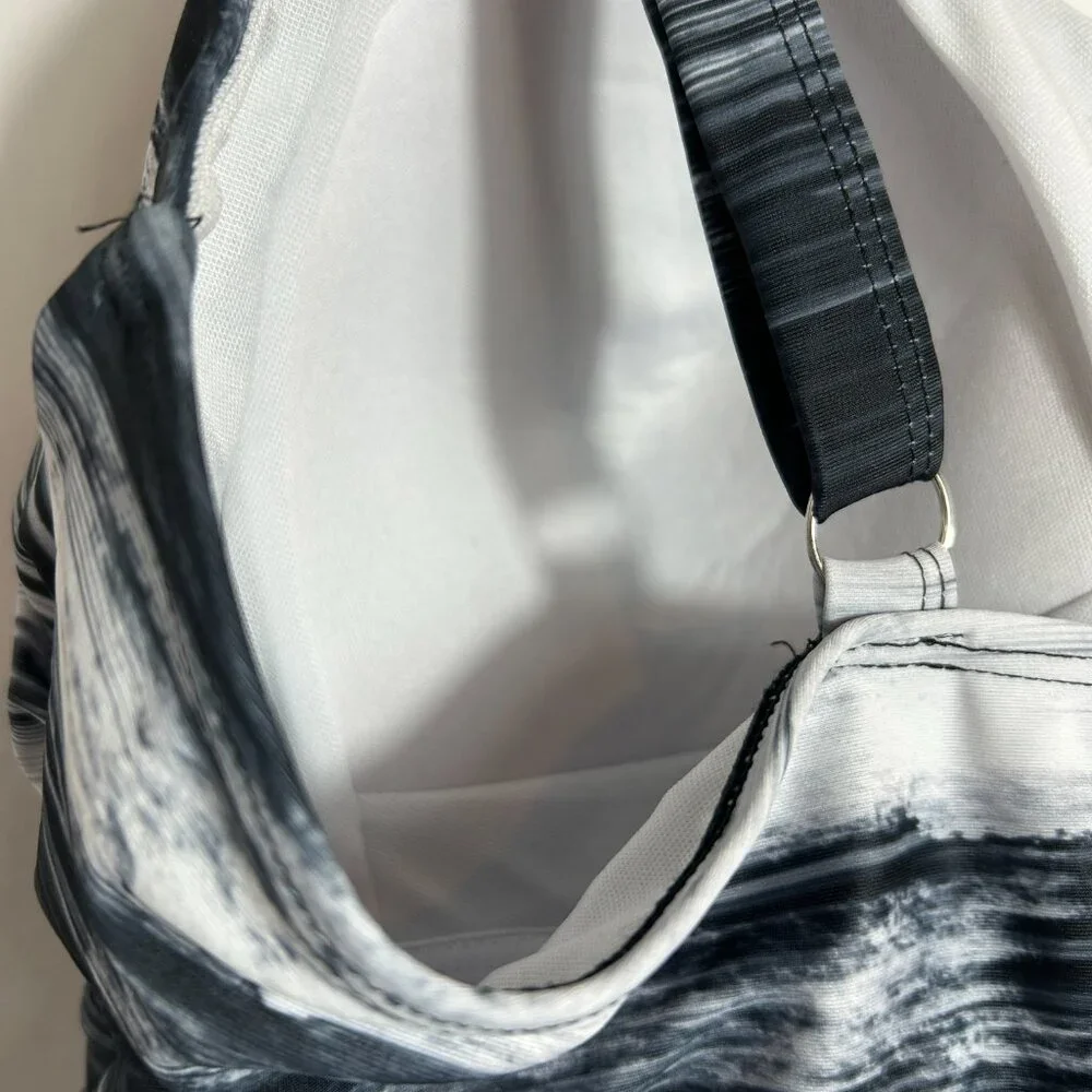 LALAGEN black and white plus size‎ built-in padded bra tankini top XXL